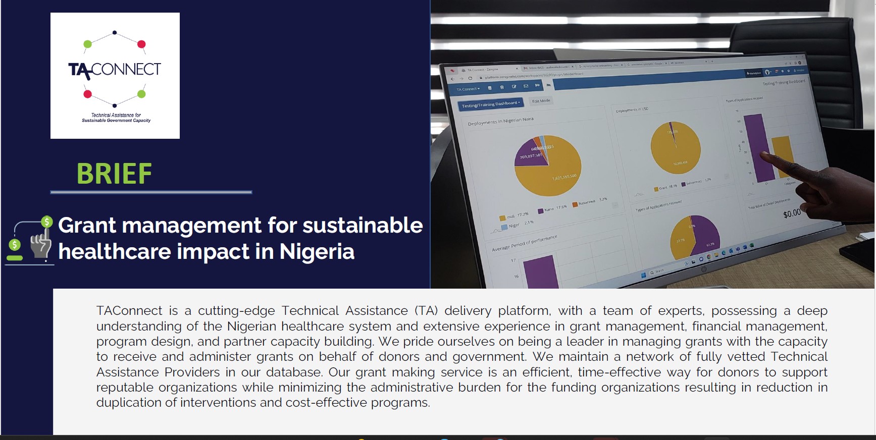 Brief: Grant management for sustainable healthcare impact in Nigeria