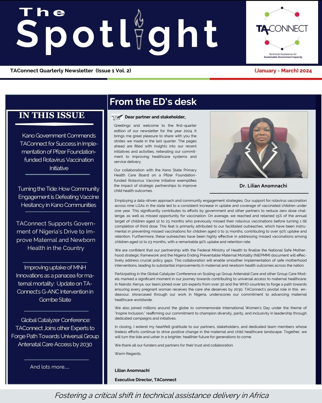 The Spotlight- TAConnect’s quarterly newsletter for Q1 2024